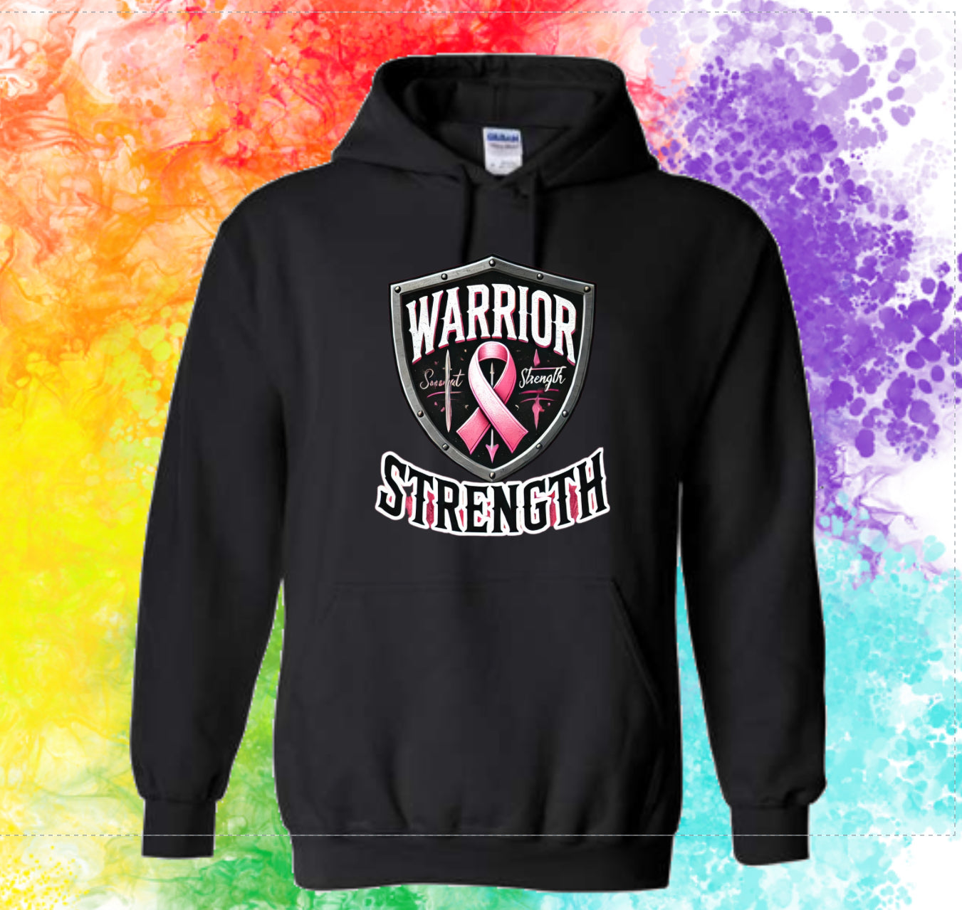 Breast Cancer Awareness Hoodie: Warrior & Strength