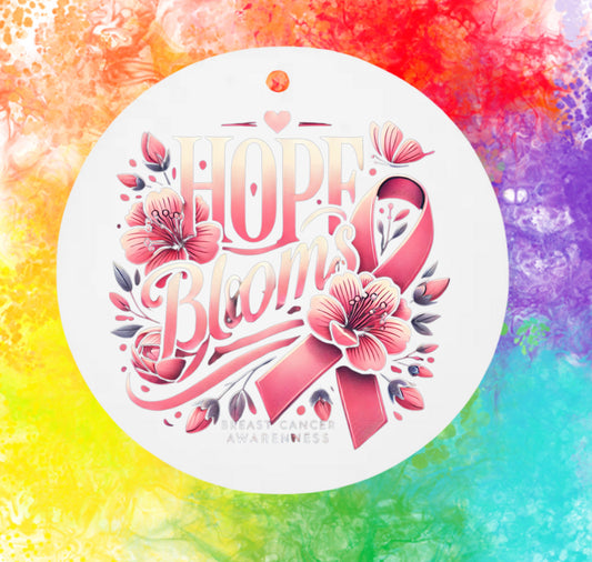 Breast Cancer Awareness: Ornament (Hope Blooms)