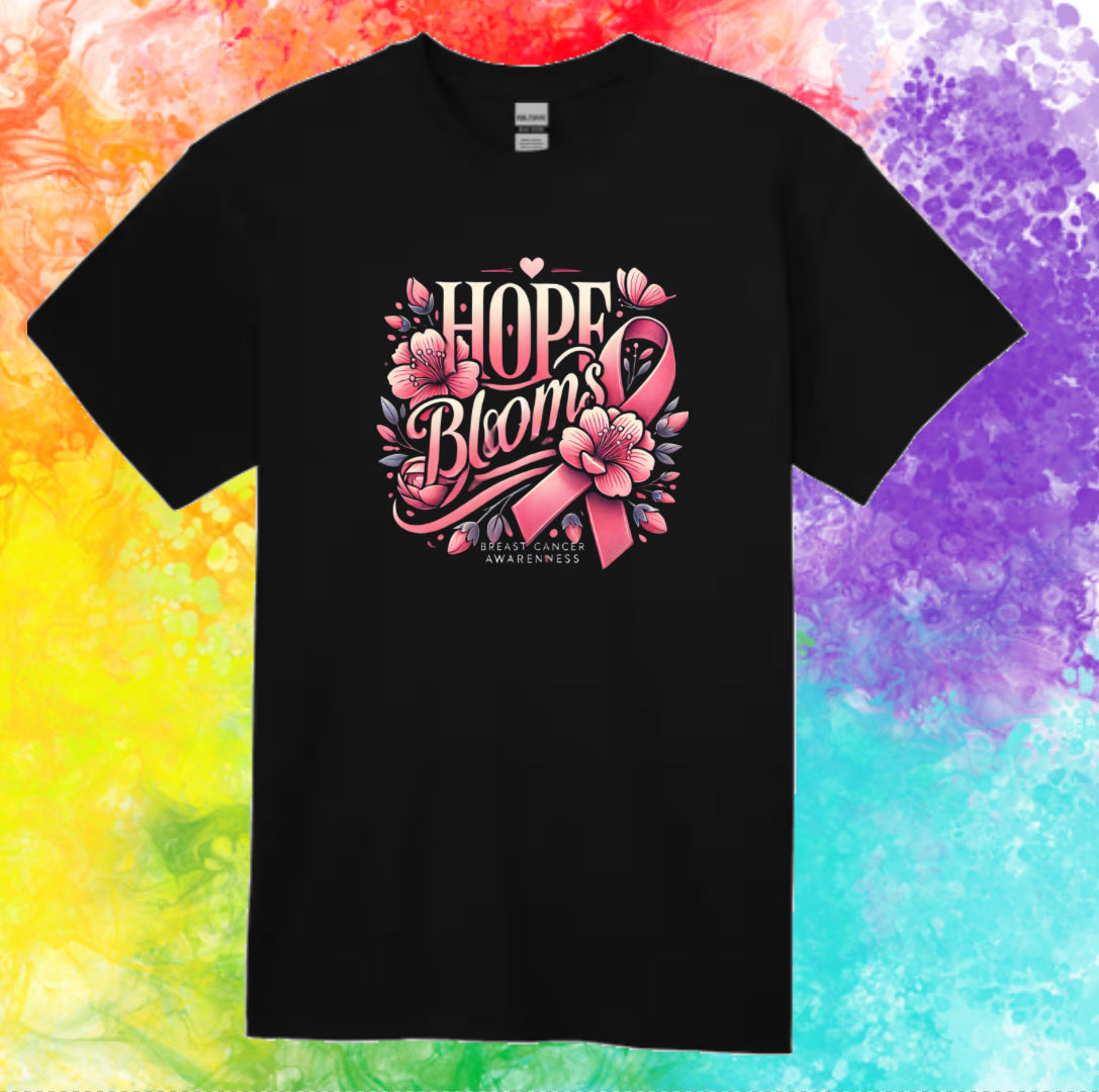 Breast Cancer Awareness T-shirt: Hope Blooms