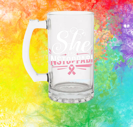 Breast Cancer Awareness: Mug (She's Unstoppable)