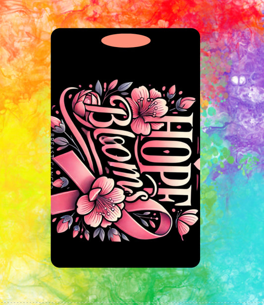 Breast Cancer Awareness: Luggage Tag (Hope Blooms)