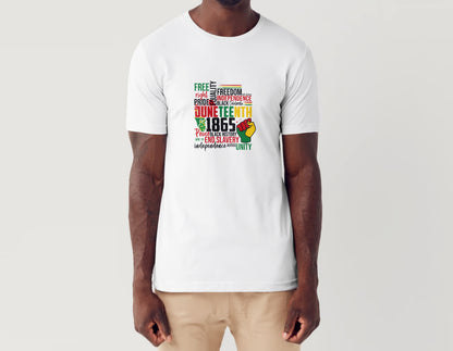 Short Sleeve T-shirt: Juneteenth 'Play of Words'