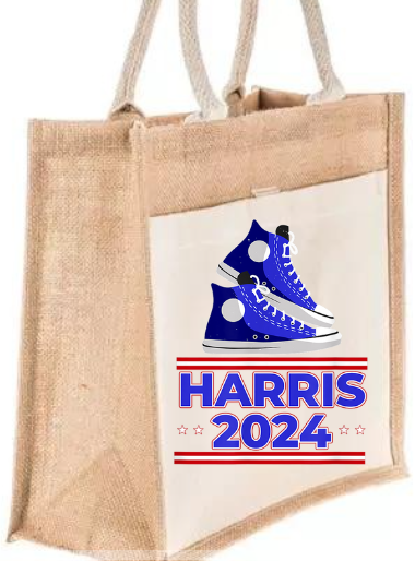 Tote Bag w/Canvas Pocket: Harris 2024
