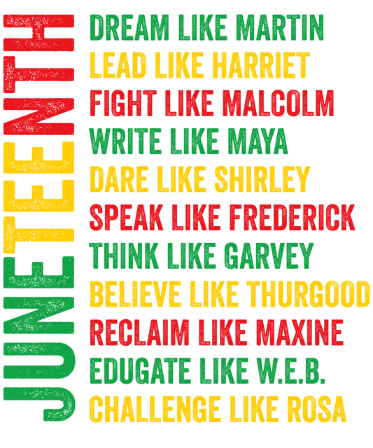 DTF Print: Juneteenth 'Words of Empowerment'