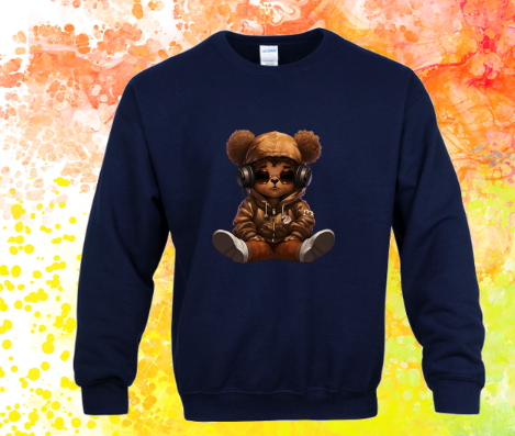 Sweat Shirt - Teddy with Headphones