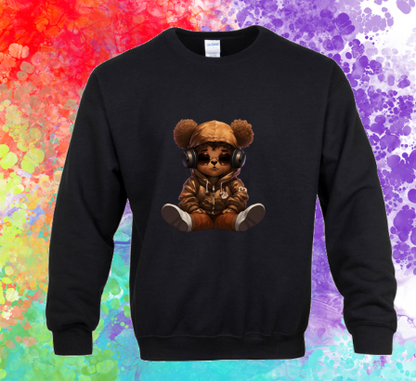 Sweat Shirt - Teddy with Headphones