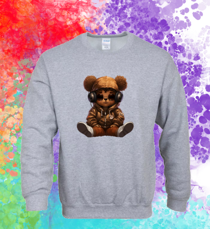 Sweat Shirt - Teddy with Headphones