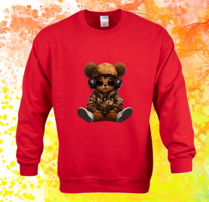 Sweat Shirt - Teddy with Headphones