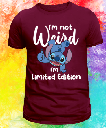 Short Sleeve Shirt - I'm Not Weird - Stitch