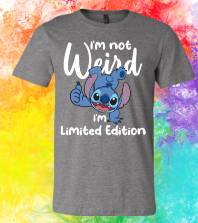 Short Sleeve Shirt - I'm Not Weird - Stitch