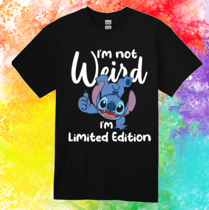 Short Sleeve Shirt - I'm Not Weird - Stitch