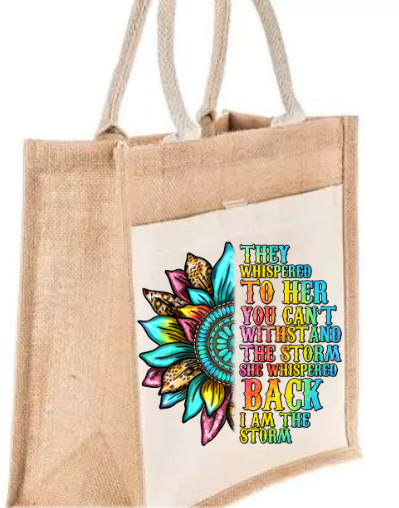 Tote Bag w/Canvas Pocket: They Whispered to Her