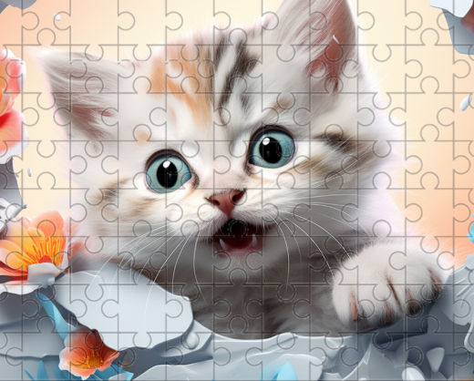 120pc Puzzle: Kitten 3D